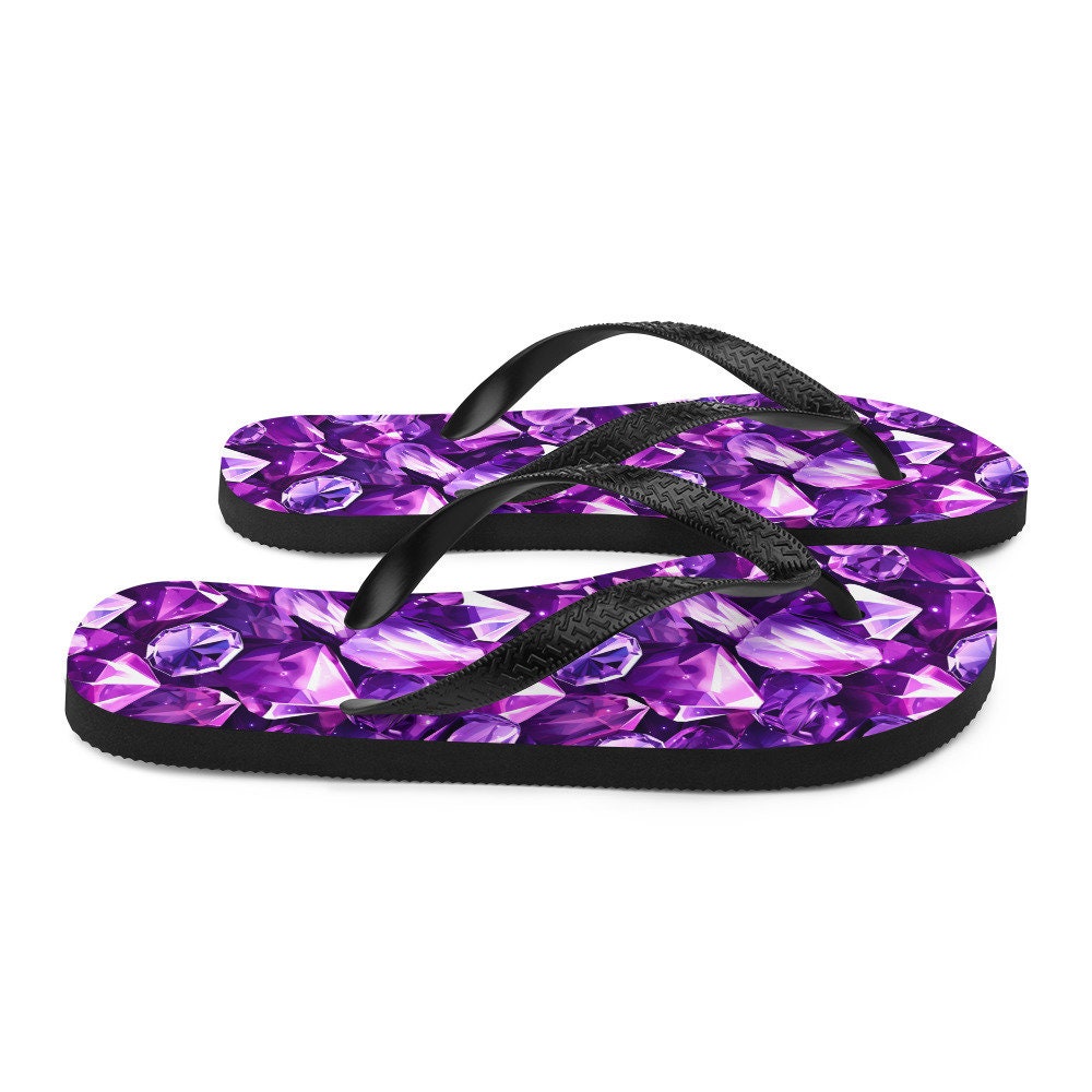 hippieartzone - Amethyst Summer Flip Flops