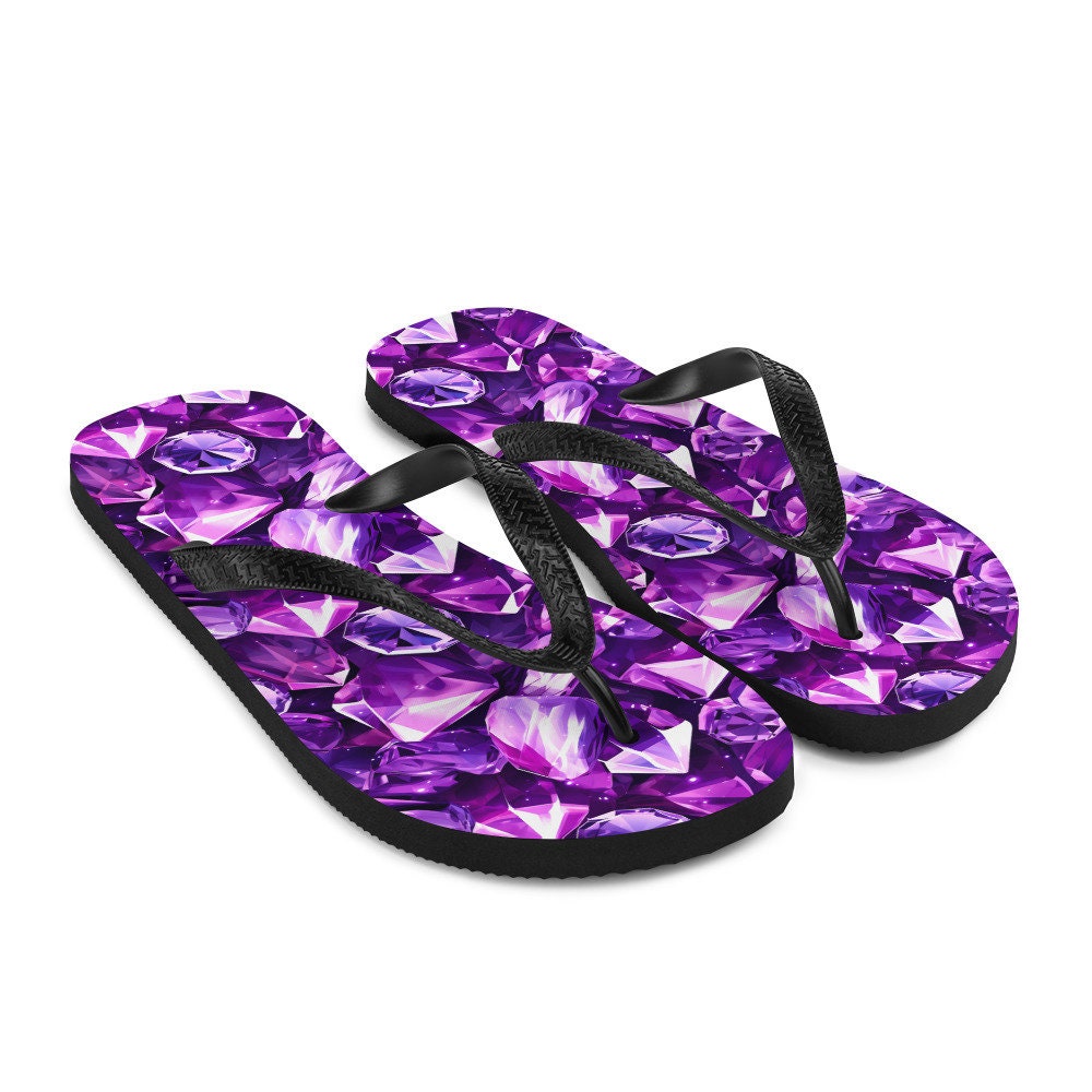 hippieartzone - Amethyst Summer Flip Flops