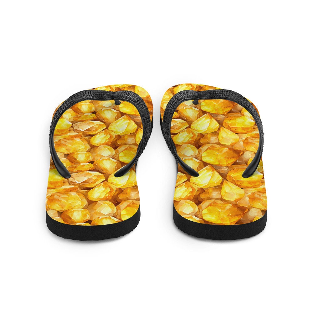 hippieartzone - Citrine Summer Flip Flops