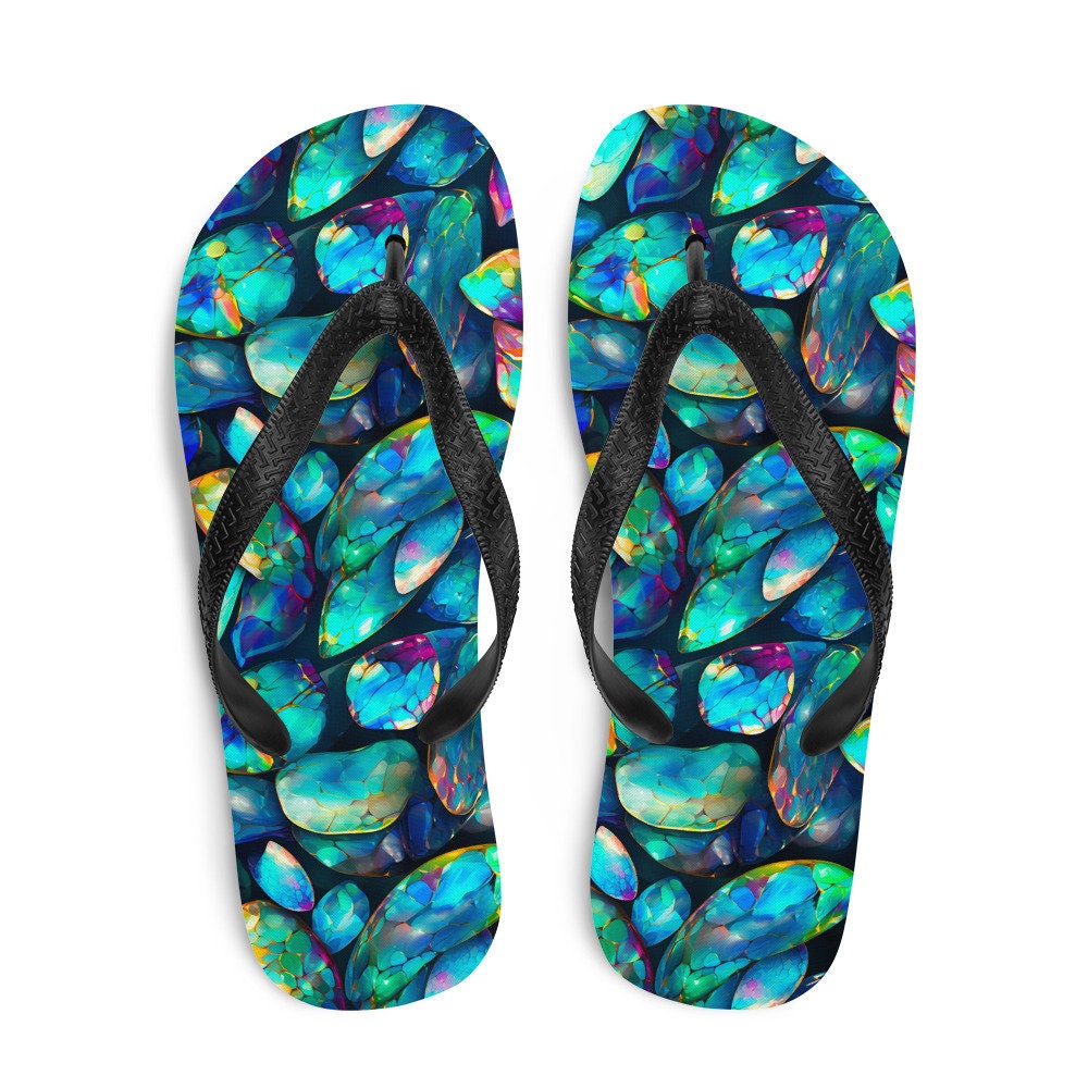 hippieartzone - Fire Opal Summer Flip Flops