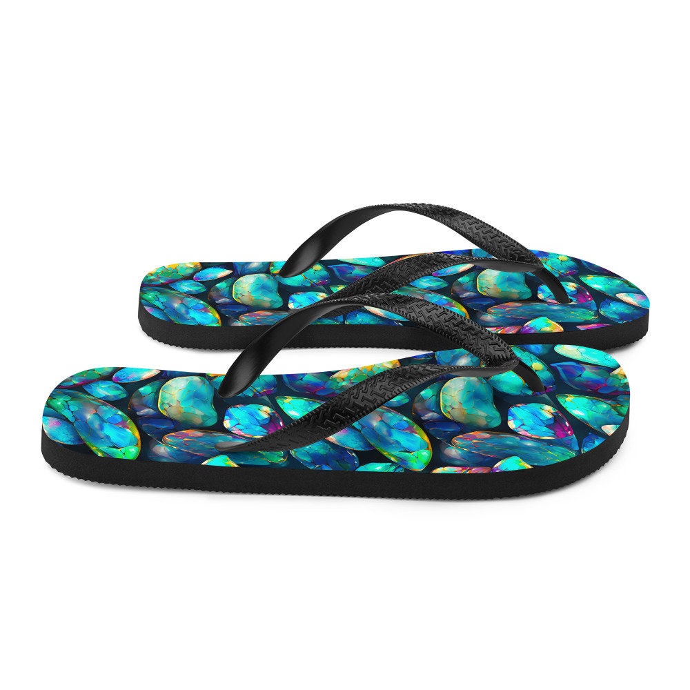 hippieartzone - Fire Opal Summer Flip Flops