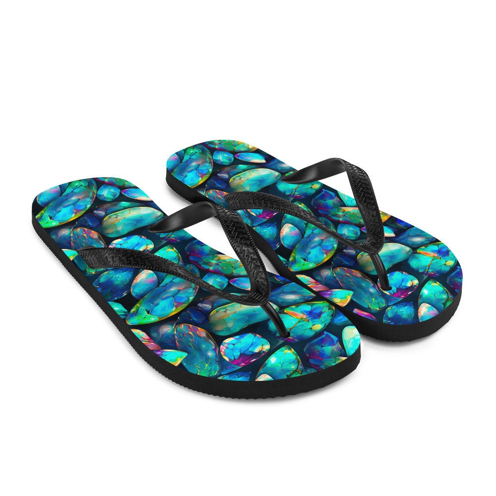 hippieartzone - Fire Opal Summer Flip Flops