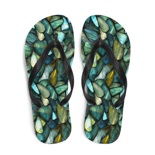 hippieartzone - Labradorite Summer Flip Flops