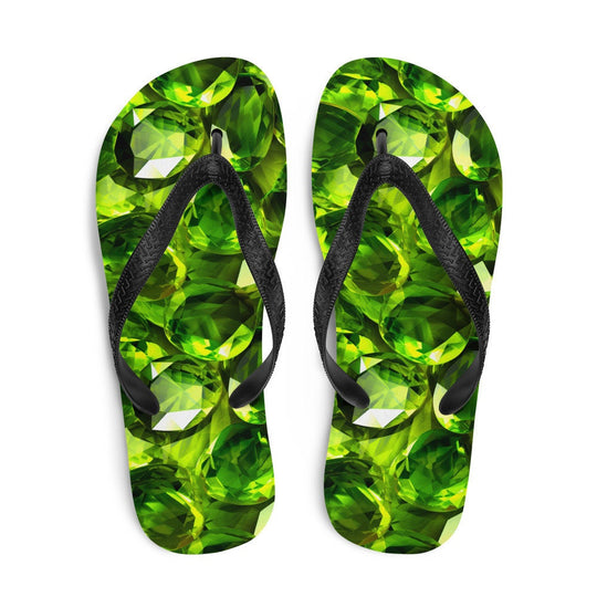 hippieartzone - Sun-Kissed Peridot Flip Flops