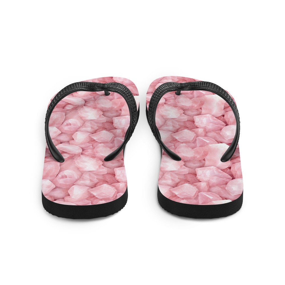 hippieartzone - Love-infused Rose Quartz Flip Flops