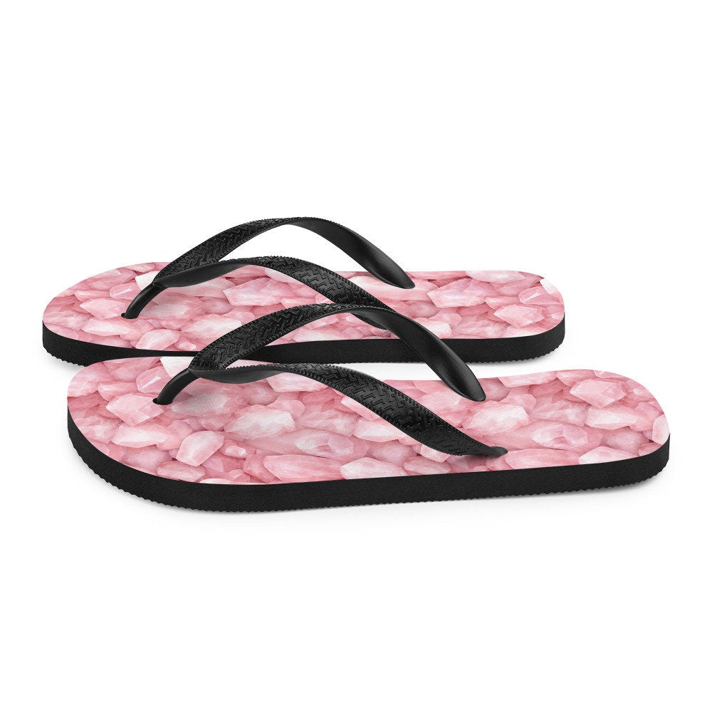 hippieartzone - Love-infused Rose Quartz Flip Flops