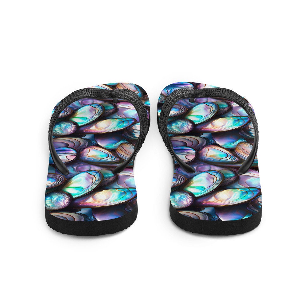 hippieartzone - Tranquil Abalone Summer Flip Flops