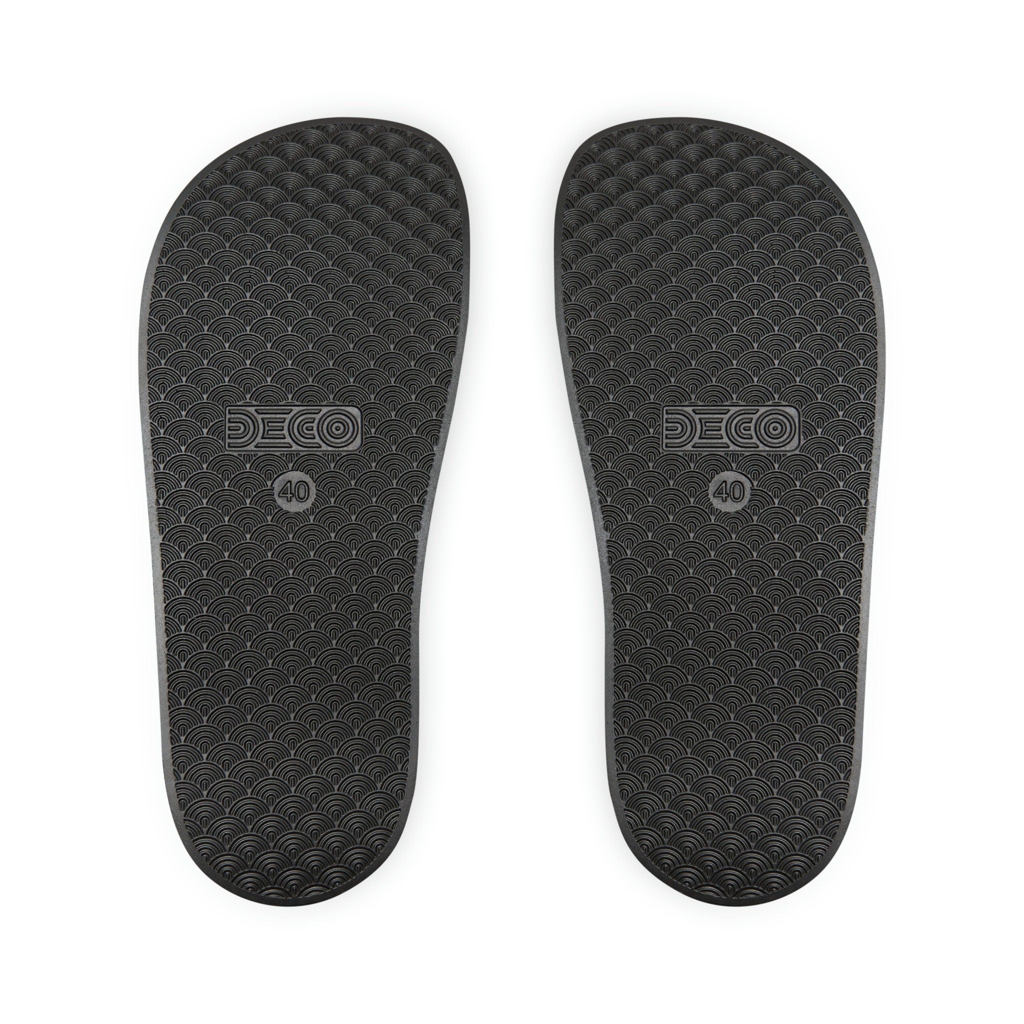 hippieartzone - Retro Checkered Print Slides Groovy Checkered Print Slides Slip-On 90's Style Inspired Sandals Summer-time Flip-Slops Cute Wavy Checkers