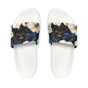 hippieartzone - White Flower Slides Women's Flower Slides Flower Sandals for Women Cute Summer Slides Cute Summer Sandals Summer Flip-Flops