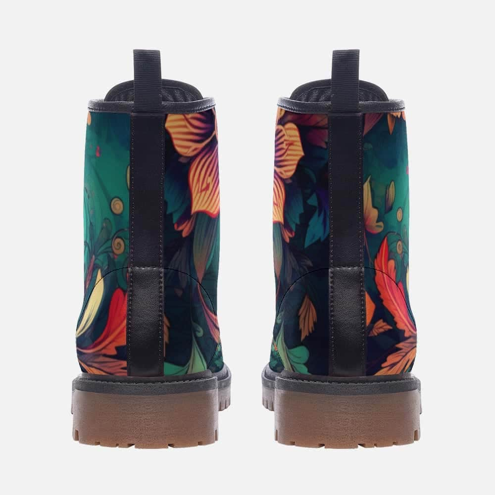 Hippie Art Zone - Boho Flowers Vegan Leather Boots