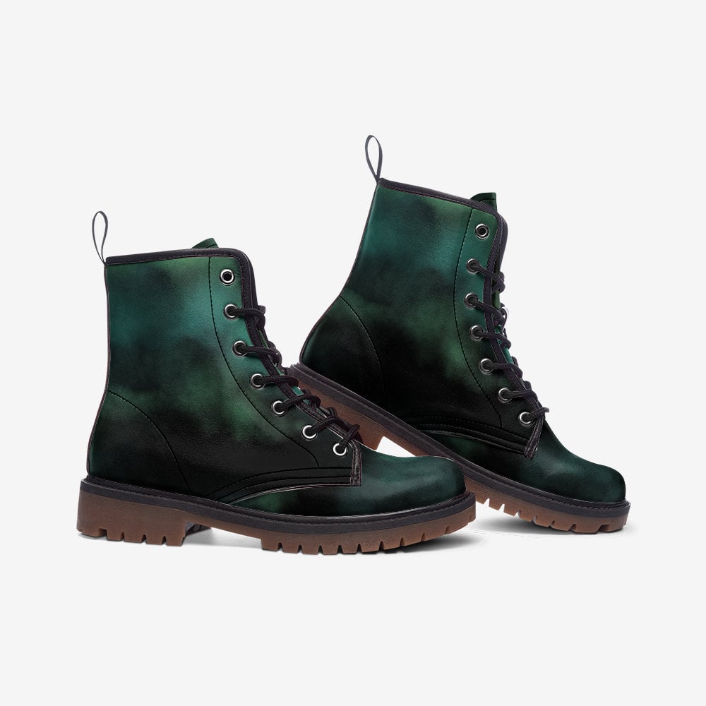 Hippie Art Zone - Green Skies Vegan Leather Boots