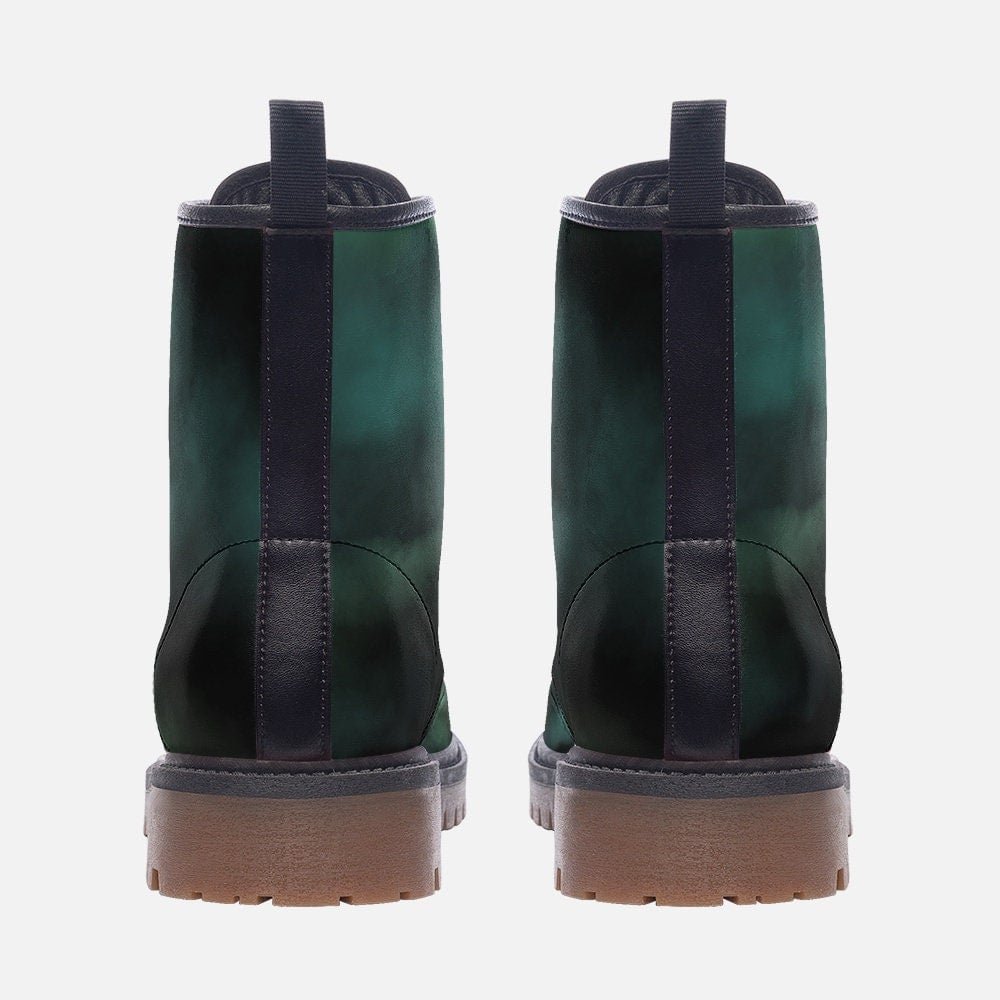 Hippie Art Zone - Green Skies Vegan Leather Boots