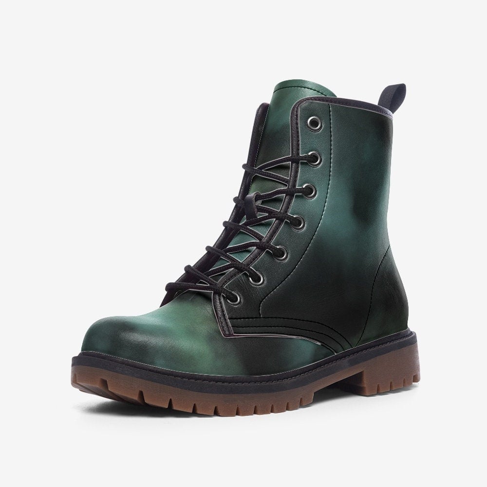 Hippie Art Zone - Green Skies Vegan Leather Boots