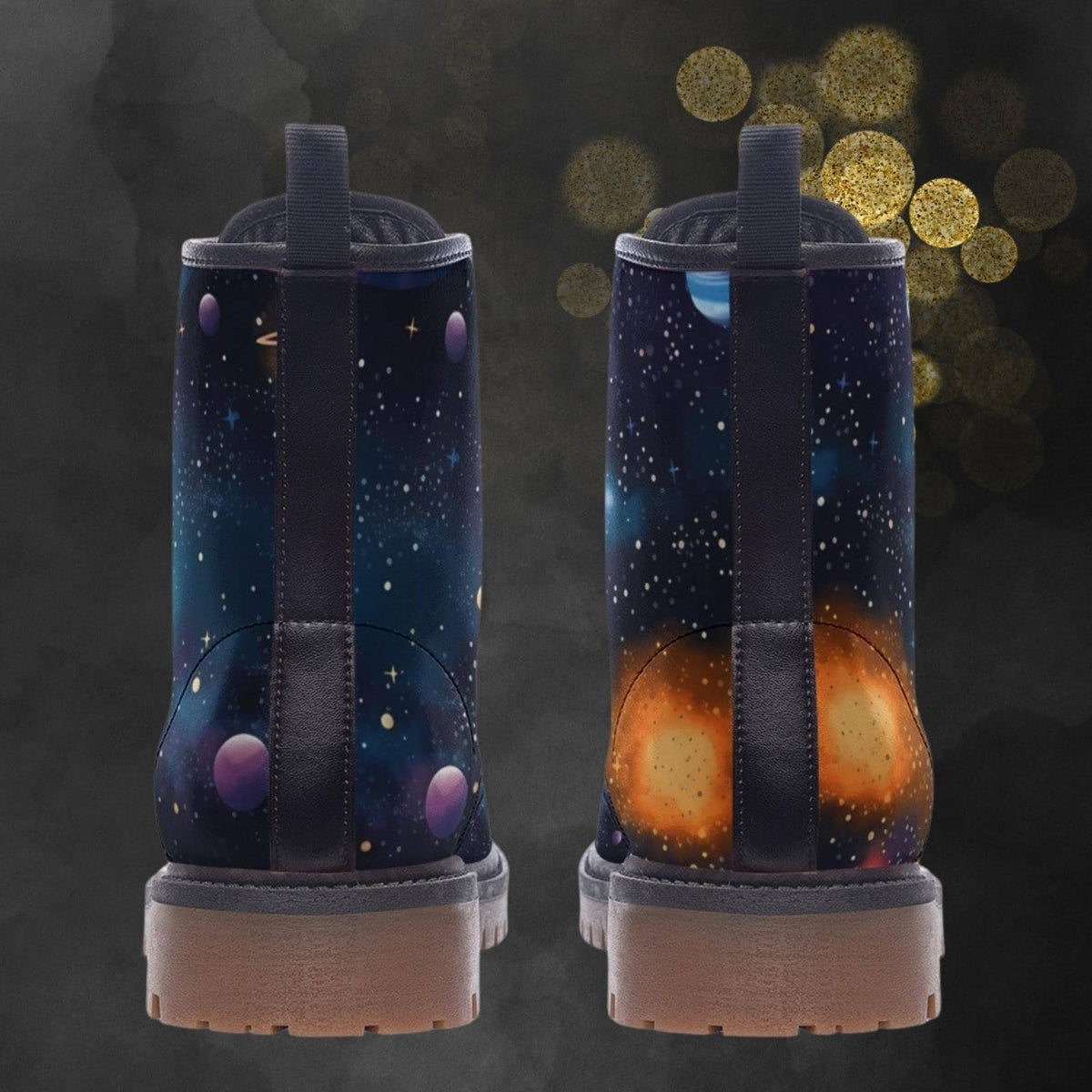 Hippie Art Zone - Space Planets Combat Boots