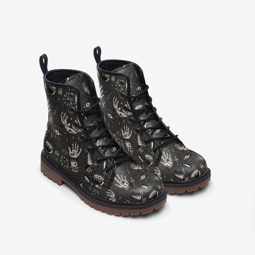 Hippie Art Zone - Gothic Pattern | Goblincore Boots | Alchemy Boots