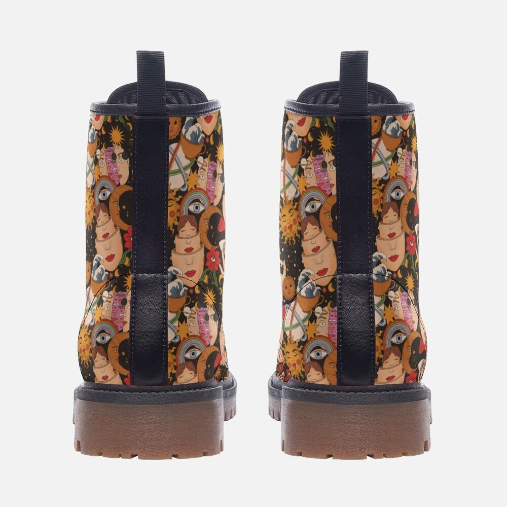 Hippie Art Zone - Hand Painted Spiritual Elements Boots.