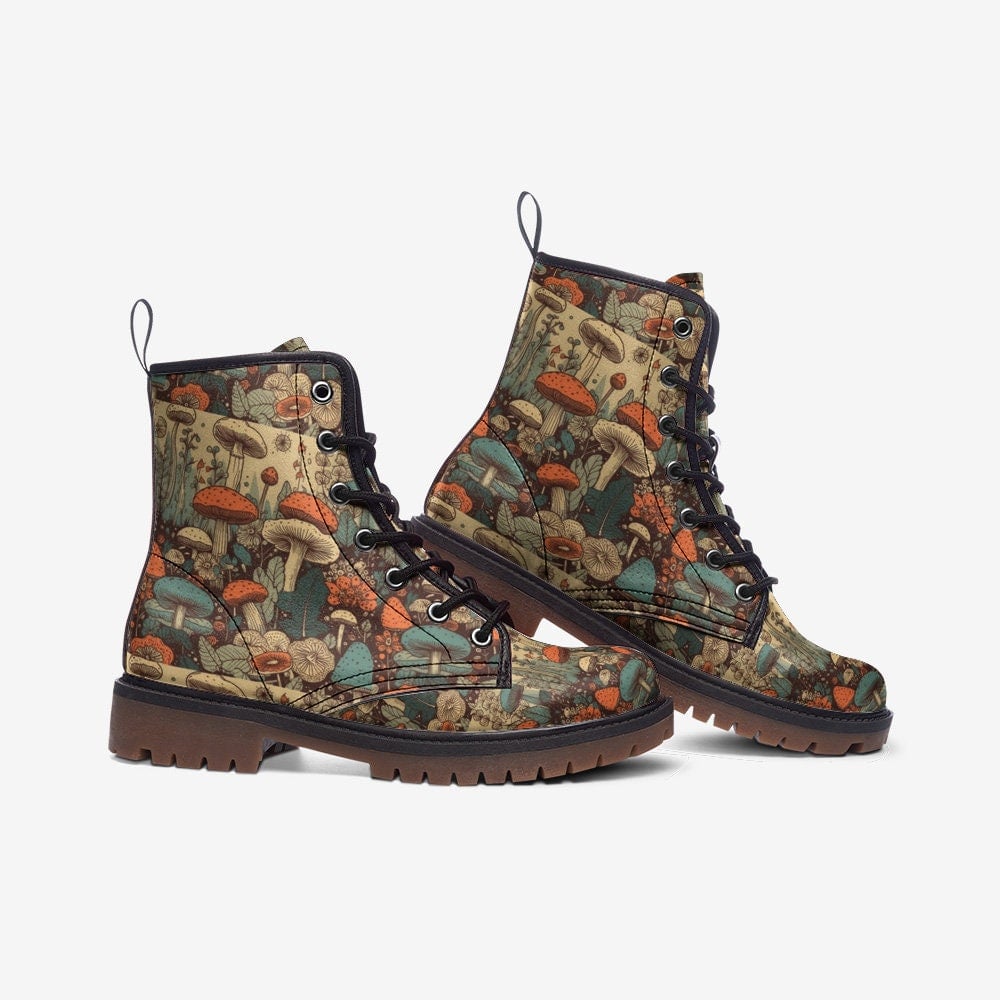 Hippie Art Zone - Vintage Mushroom Boots, Mushroom Foraging Boots | Boho Boots.