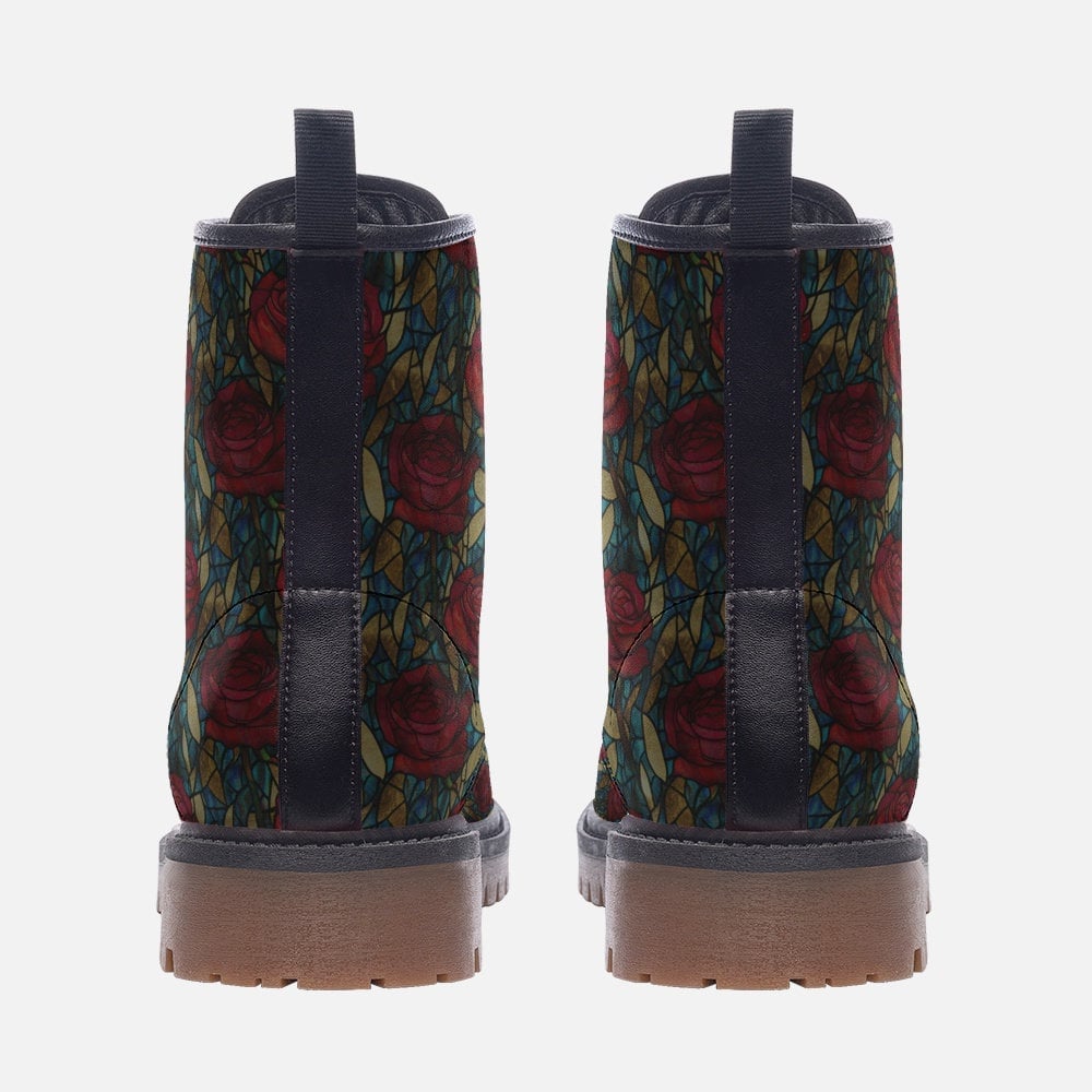 Hippie Art Zone - Stained Glass Roses Boots.