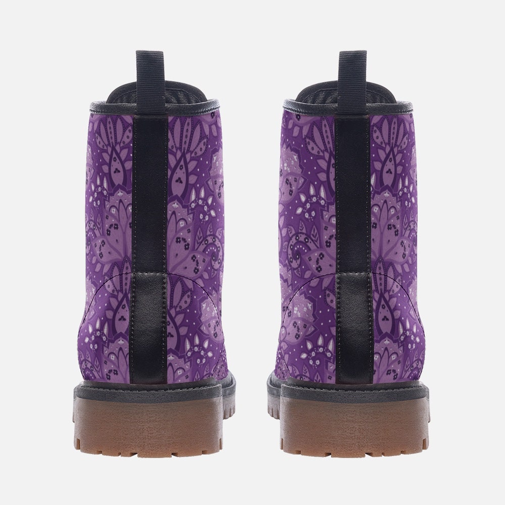 Hippie Art Zone - In All Purpleness Vegan Leather Boots