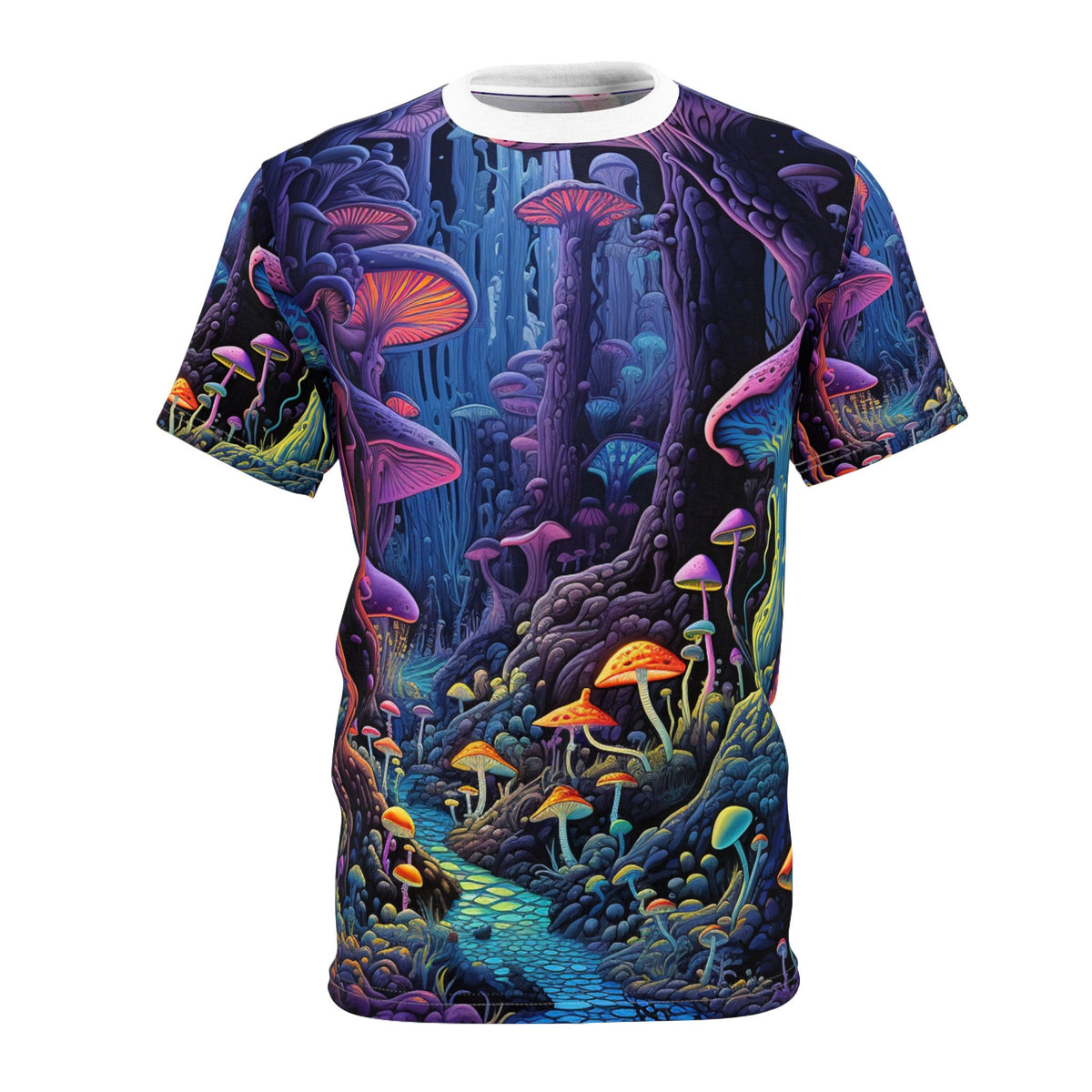 hippieartzone T-Shirt Constantine Vossenberg - Psychedelic Camouflage Tee - Blacklight Reactive Apparel