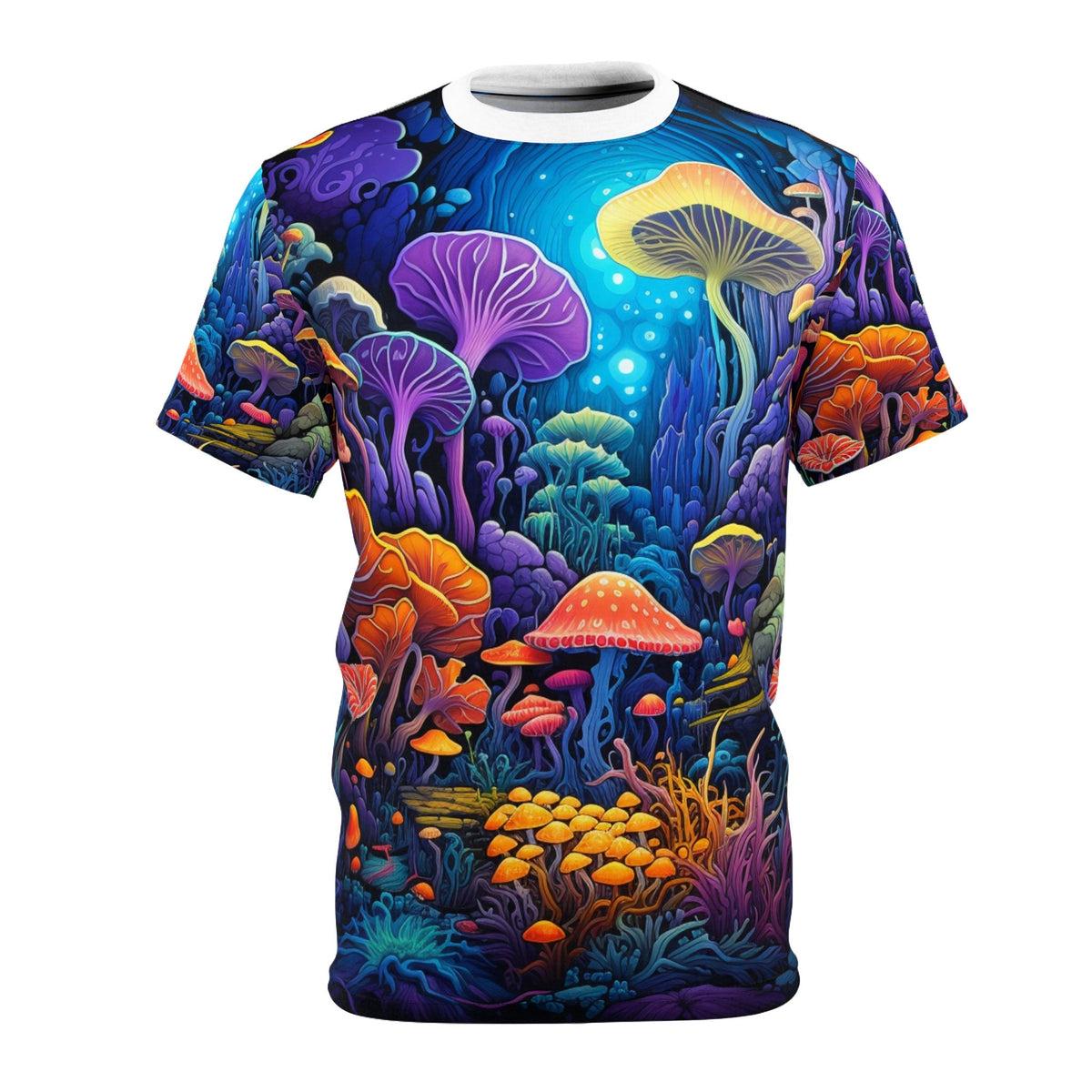 hippieartzone T-Shirt Antonia Montague - Psychedelic Camouflage Tee - Blacklight Reactive Apparel