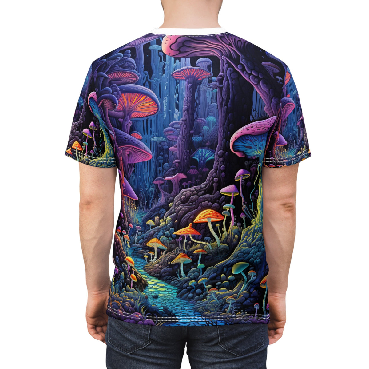 hippieartzone T-Shirt Constantine Vossenberg - Psychedelic Camouflage Tee - Blacklight Reactive Apparel