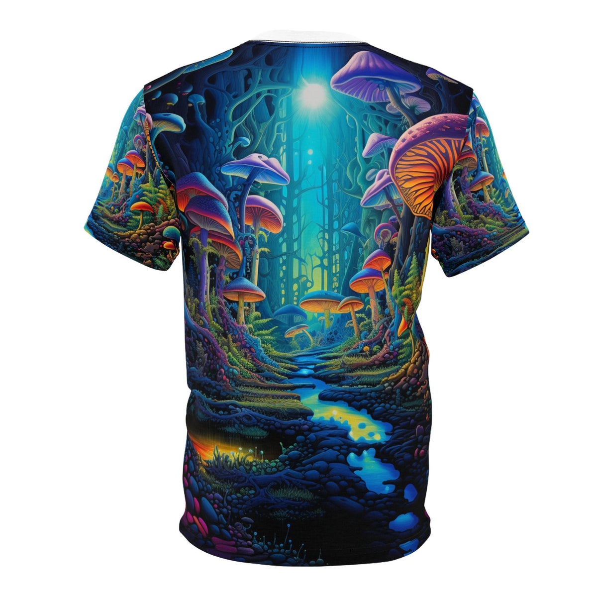 hippieartzone T-Shirt Isabella Sorrentino - Psychedelic Camouflage Tee - Blacklight Reactive Apparel