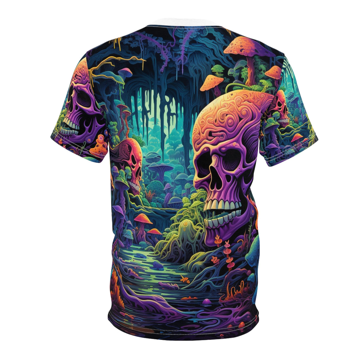 hippieartzone T-Shirt Isabella Crestini - Psychedelic Camouflage Tee - Blacklight Reactive Apparel