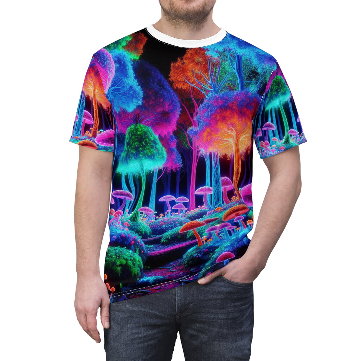 hippieartzone T-Shirt Leonardo Bellini - Blacklight Reactive Apparel