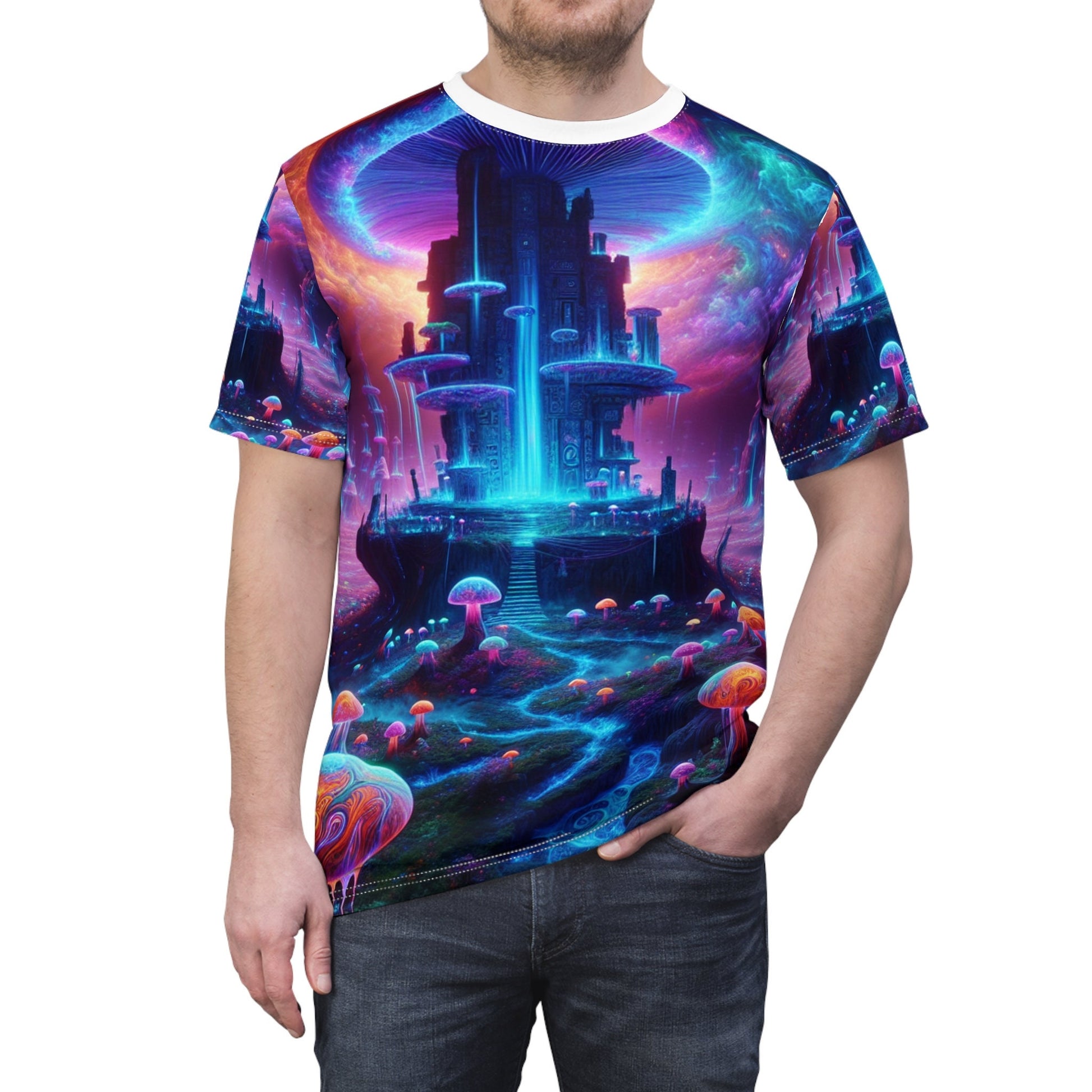 hippieartzone T-Shirt Eloise Pomeroy - Blacklight Reactive Apparel