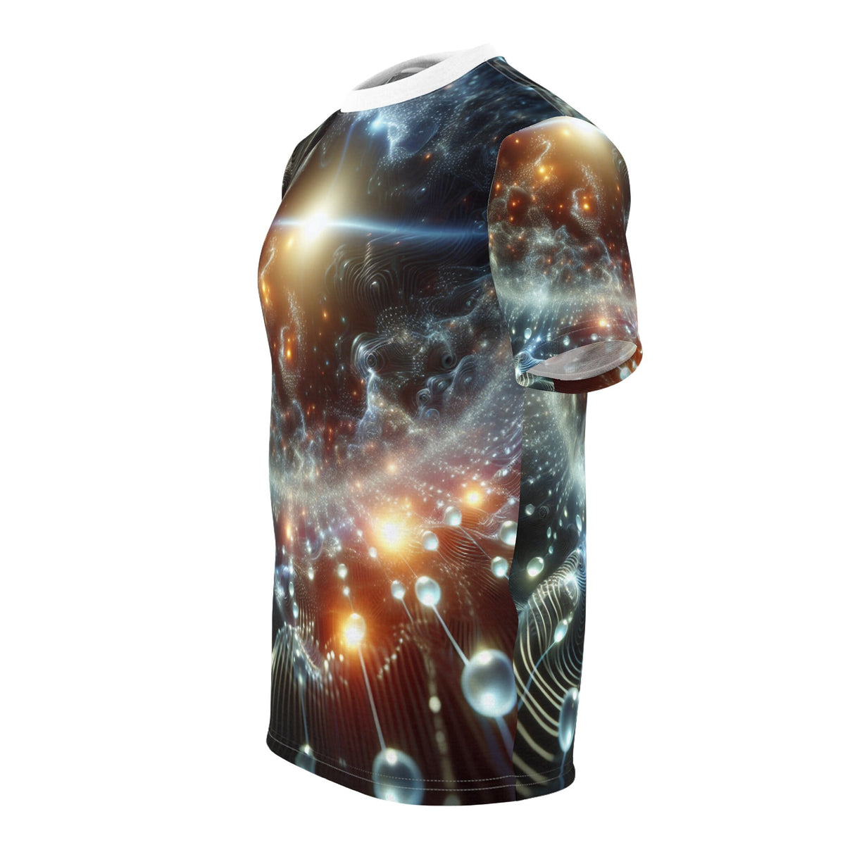 hippieartzone - BioGlow Symmetry: Cyberpunk Bioluminescent Orb T-shirt - Ethereal Universe Design - High-Resolution Photorealistic