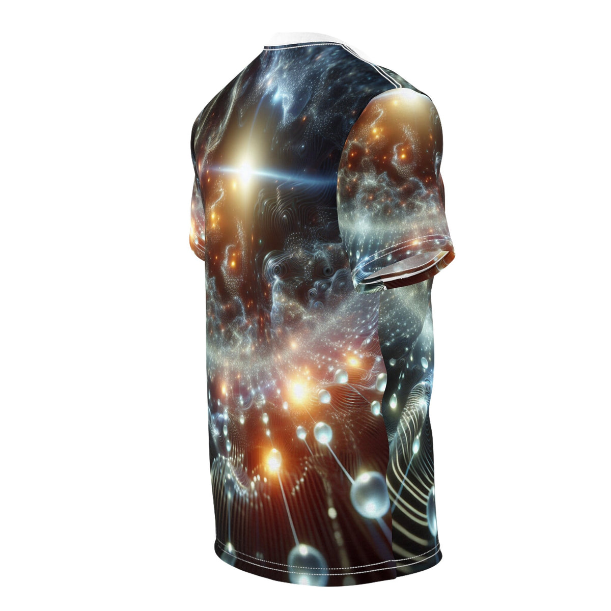 hippieartzone - BioGlow Symmetry: Cyberpunk Bioluminescent Orb T-shirt - Ethereal Universe Design - High-Resolution Photorealistic