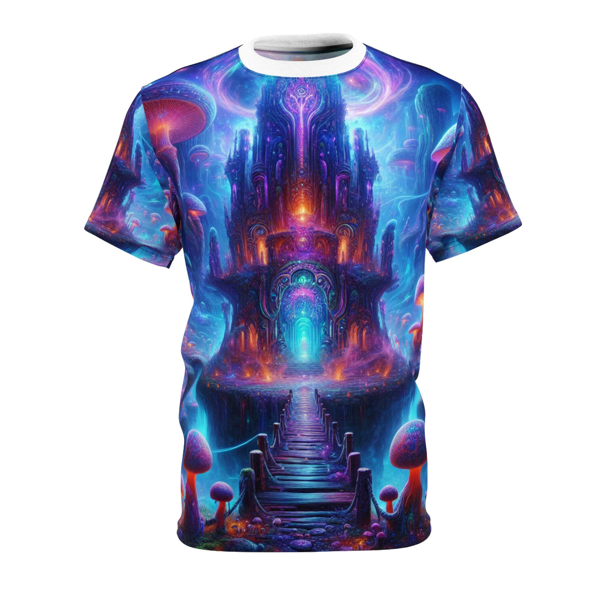 hippieartzone T-Shirt Leonora Dalvento - Blacklight Reactive Apparel