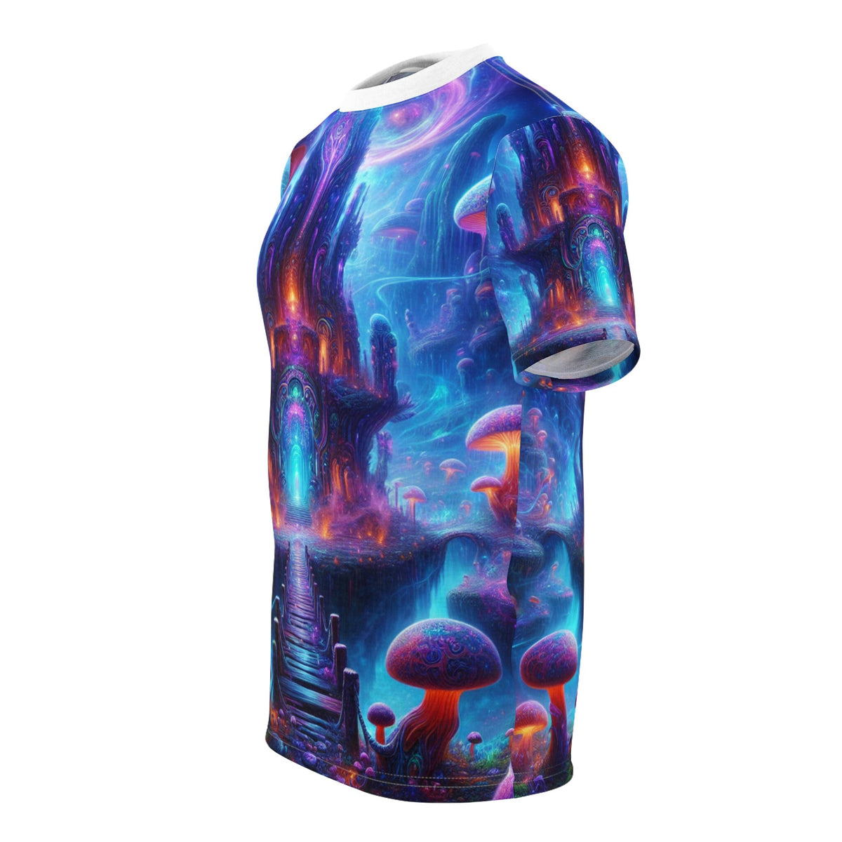 hippieartzone T-Shirt Leonora Dalvento - Blacklight Reactive Apparel