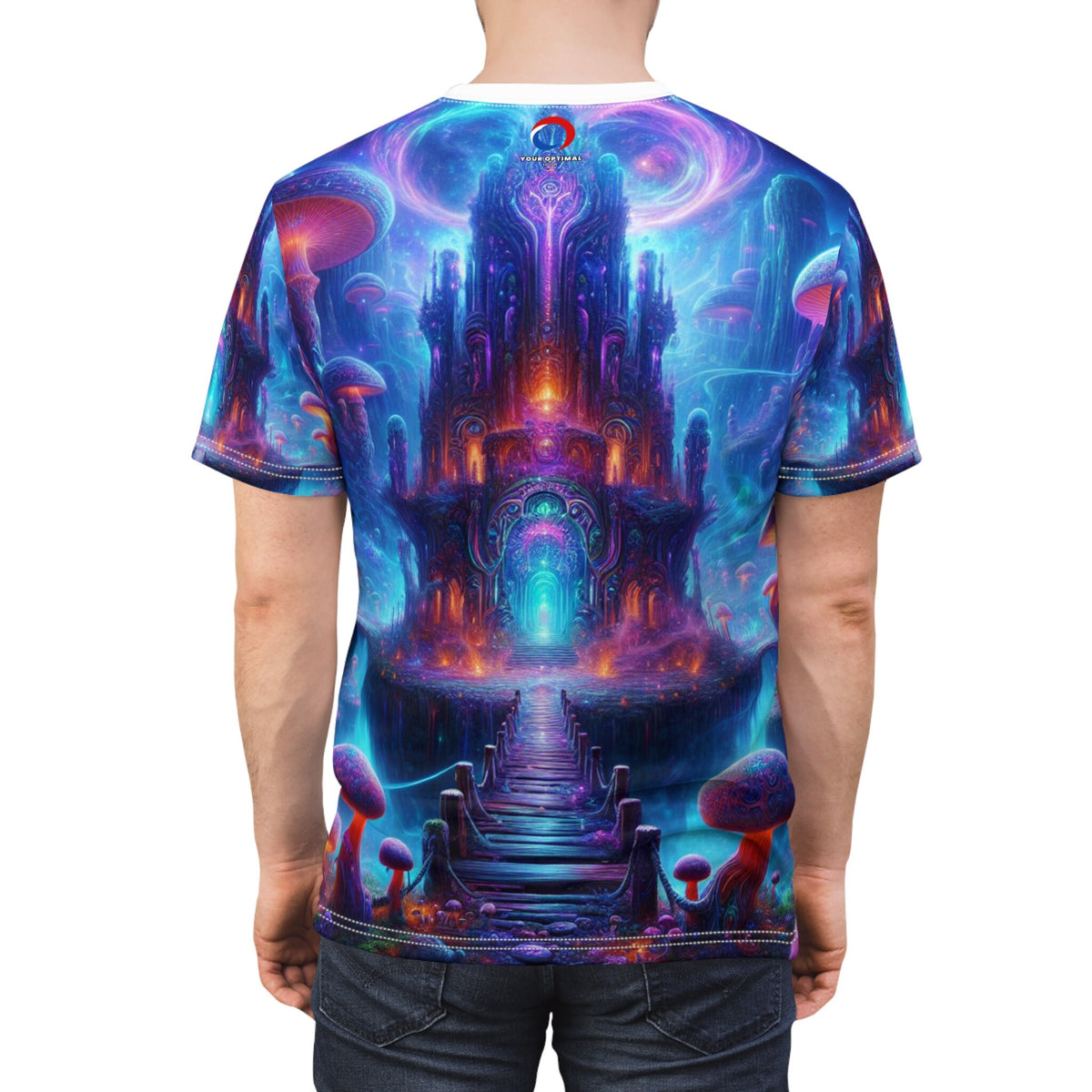 hippieartzone T-Shirt Leonora Dalvento - Blacklight Reactive Apparel