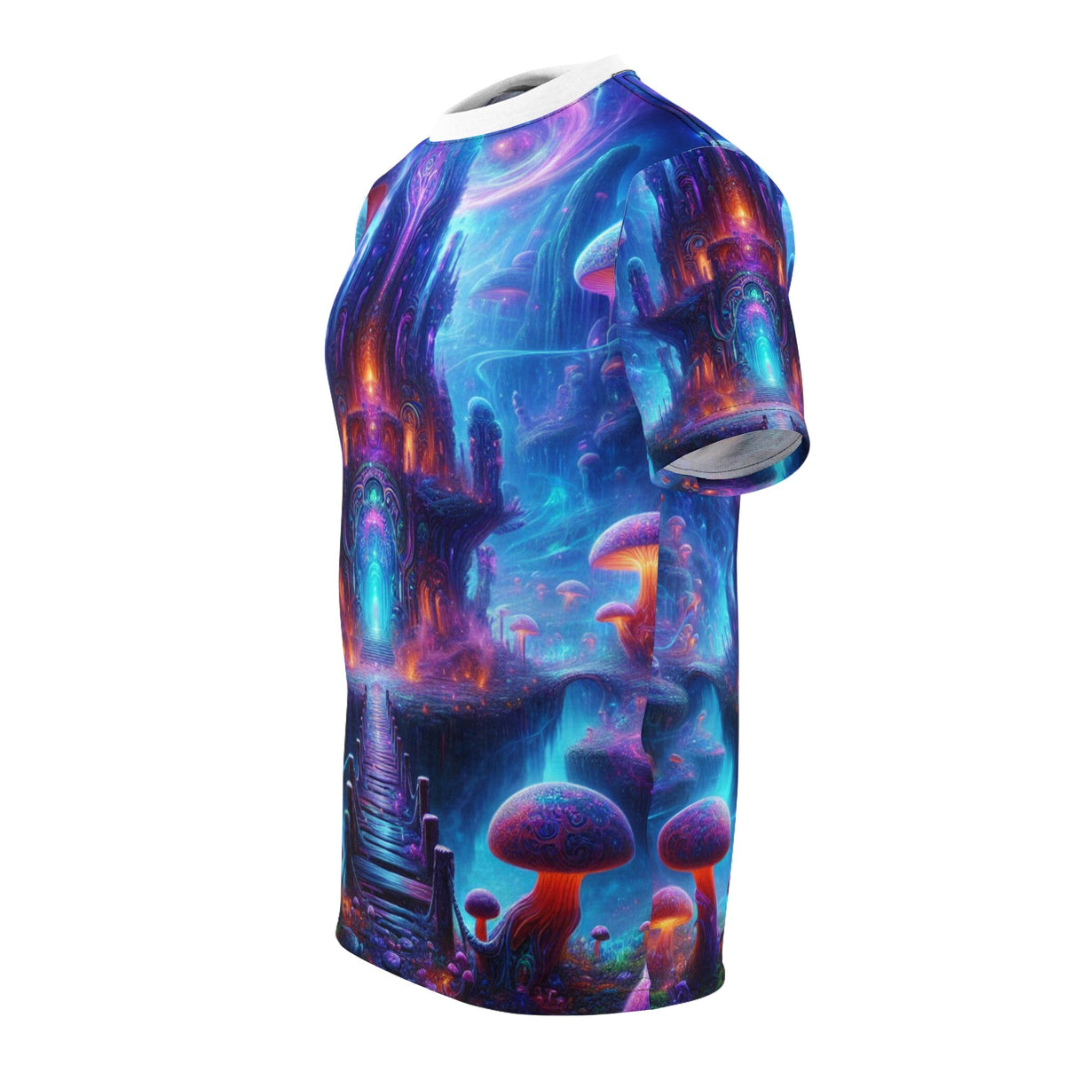 hippieartzone T-Shirt Leonora Dalvento - Blacklight Reactive Apparel