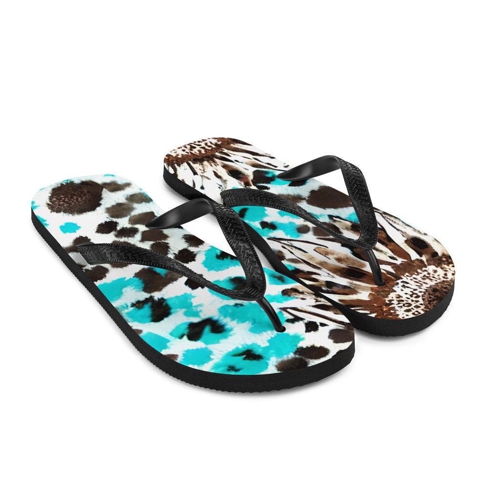 hippieartzone - Sunflower Watercolor Flip-Flops