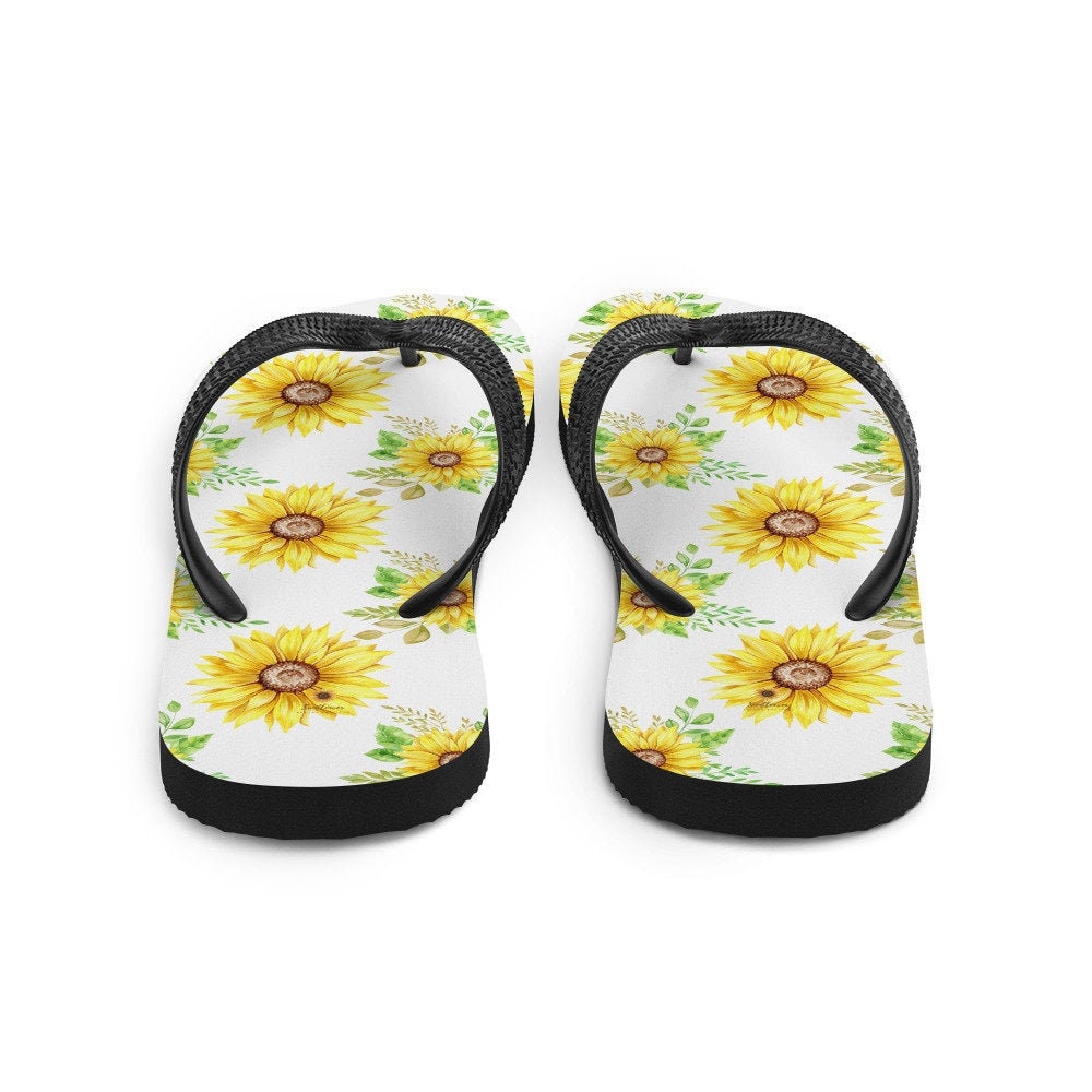 hippieartzone - Sunflowers Flip-Flops