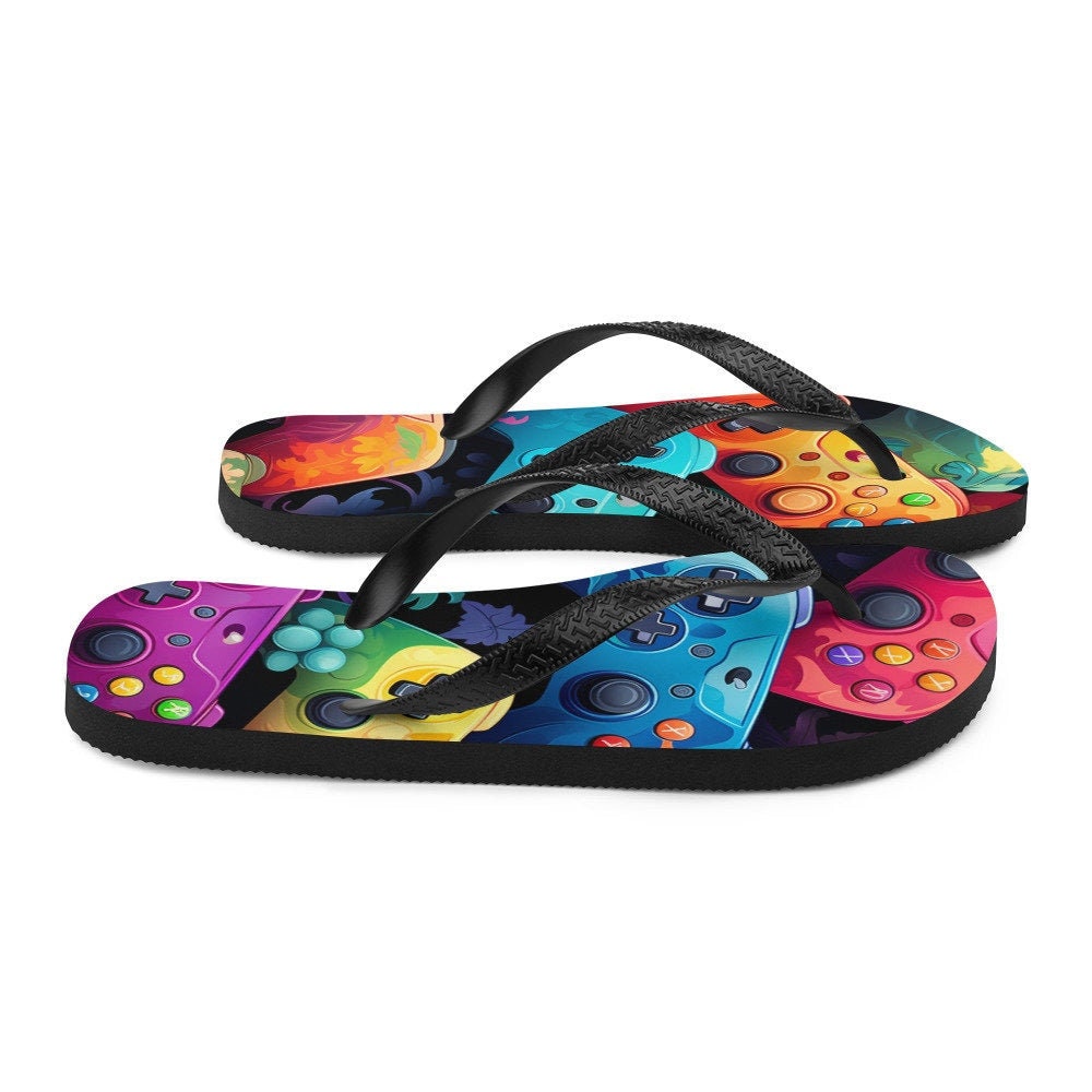 hippieartzone - The Gamer Flip-Flops