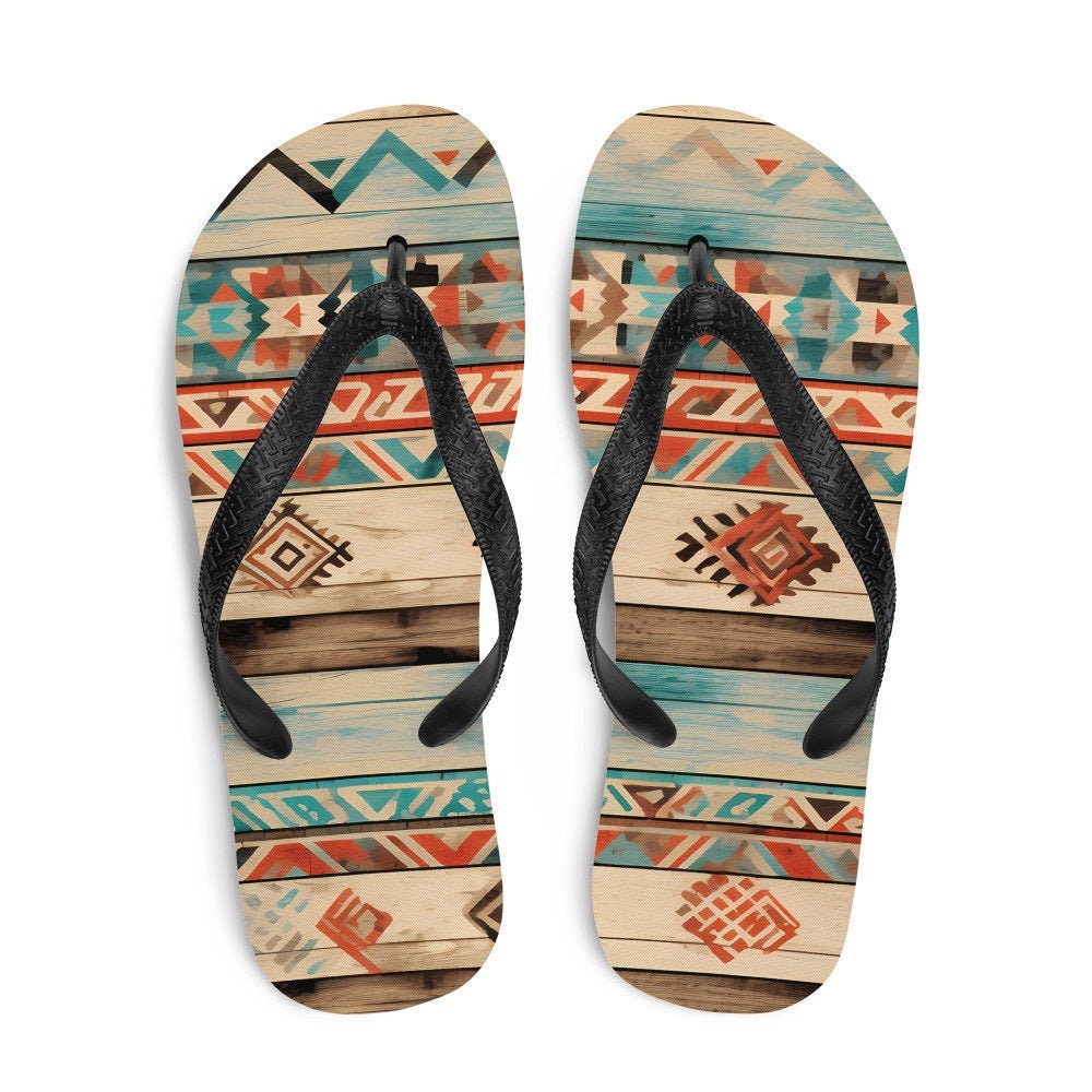 hippieartzone - Aztec Flip-Flops