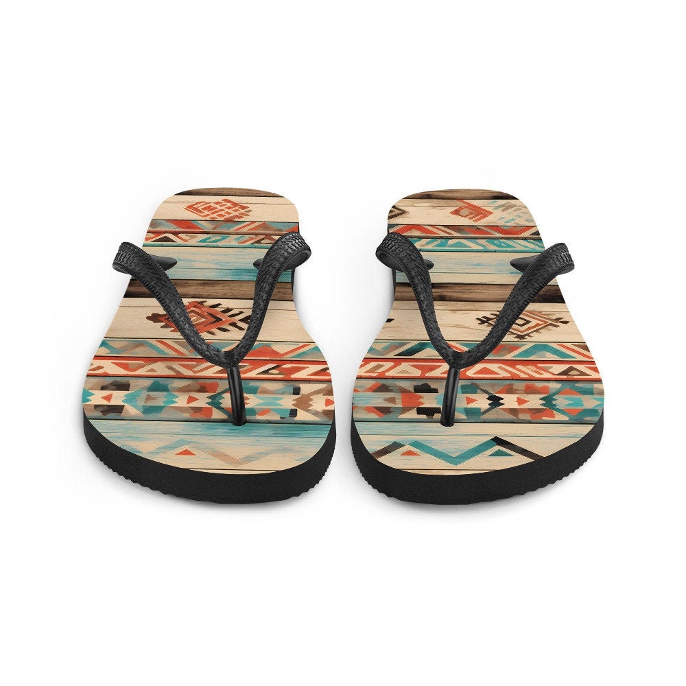 hippieartzone - Aztec Flip-Flops