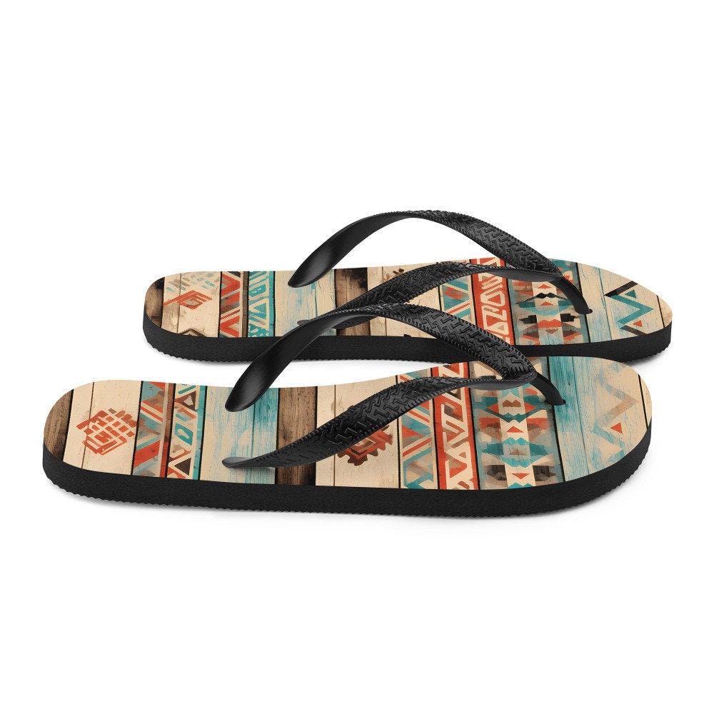 hippieartzone - Aztec Flip-Flops