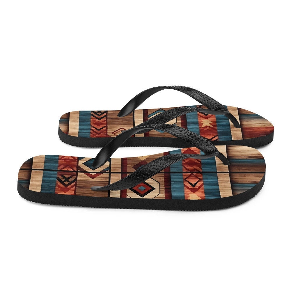 hippieartzone - Aztec Western Flip-Flops
