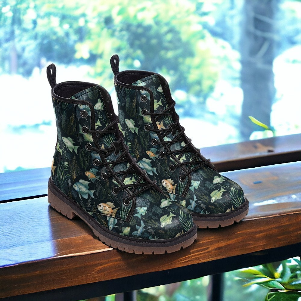 Hippie Art Zone - Mermaidcore Combat Boots