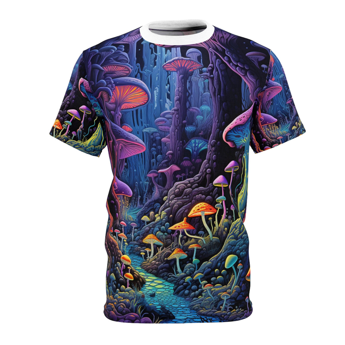 hippieartzone T-Shirt Constantine Vossenberg - Psychedelic Camouflage Tee - Blacklight Reactive Apparel