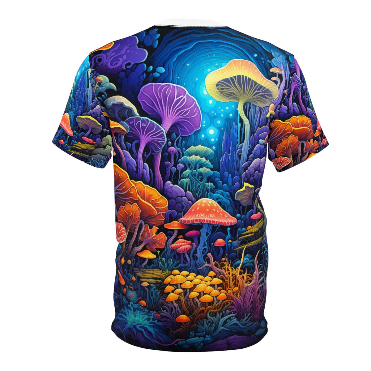 hippieartzone T-Shirt Antonia Montague - Psychedelic Camouflage Tee - Blacklight Reactive Apparel