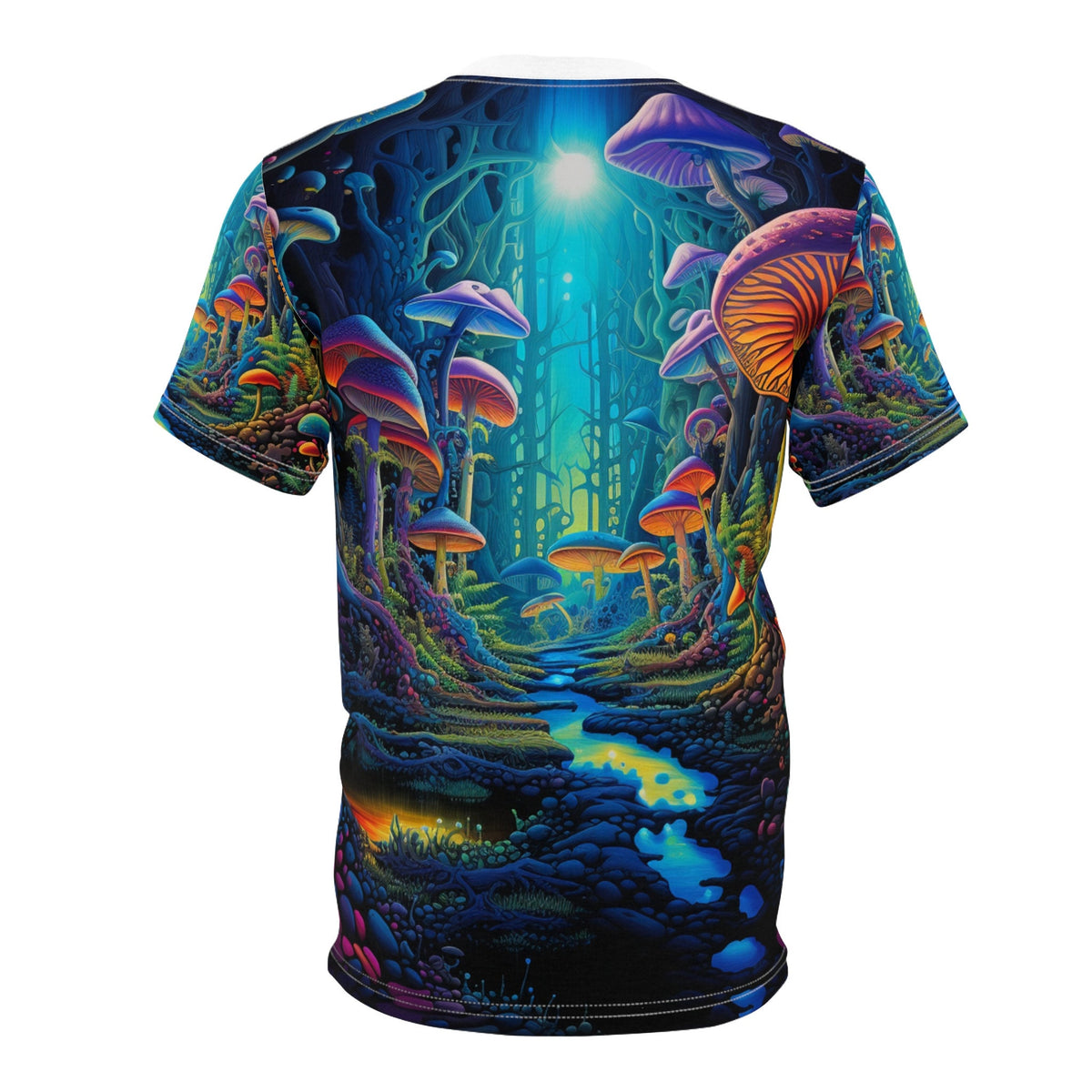 hippieartzone T-Shirt Isabella Sorrentino - Psychedelic Camouflage Tee - Blacklight Reactive Apparel