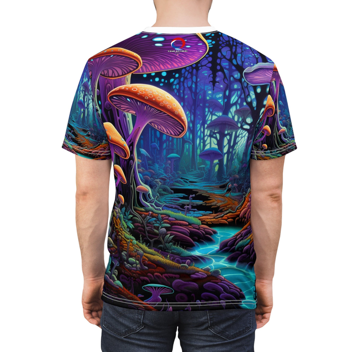 hippieartzone T-Shirt Leonardo Bellini - Unique Blacklight Fashion Tee