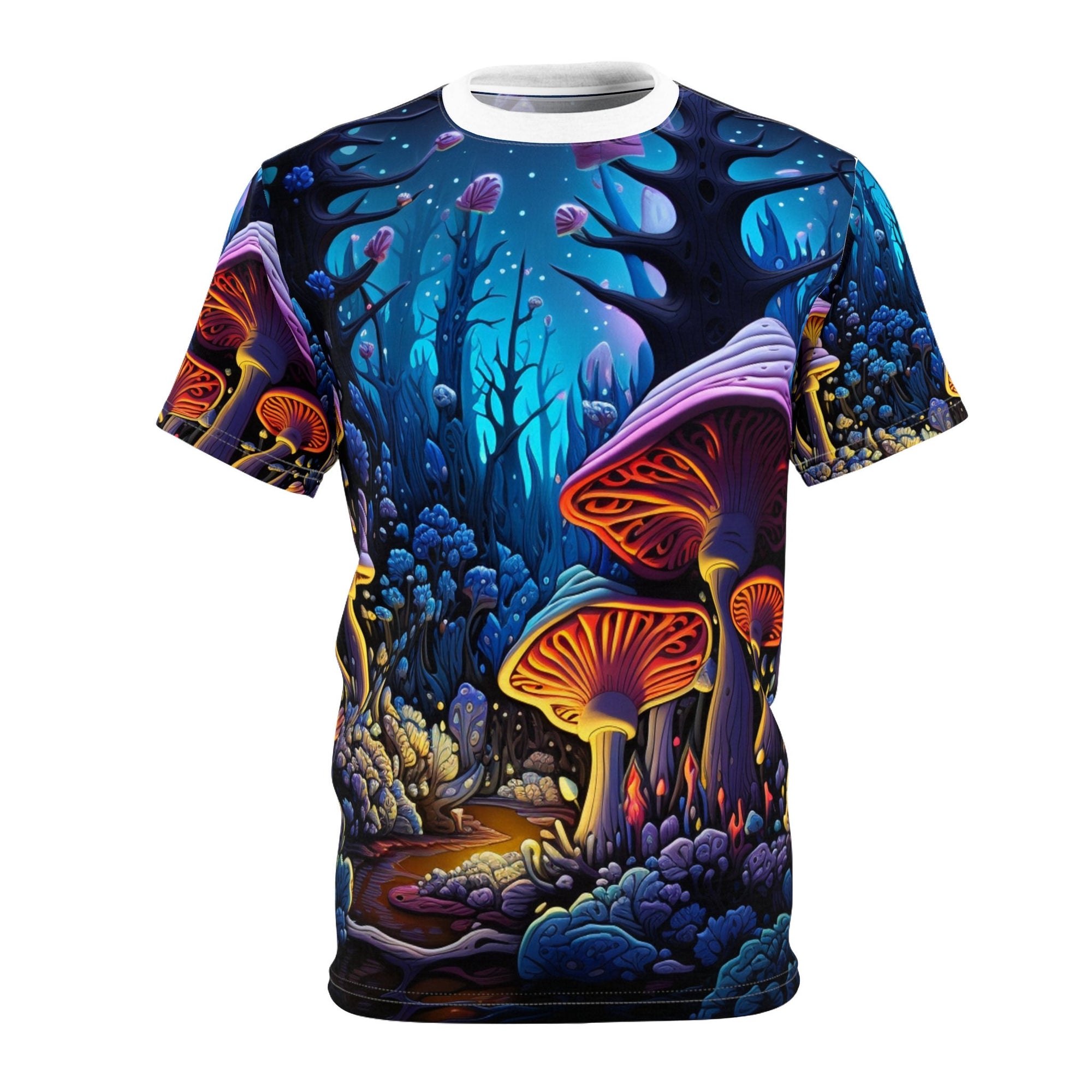 hippieartzone T-Shirt Emilia Vanetti - Psychedelic Camouflage Tee - Blacklight Reactive Apparel