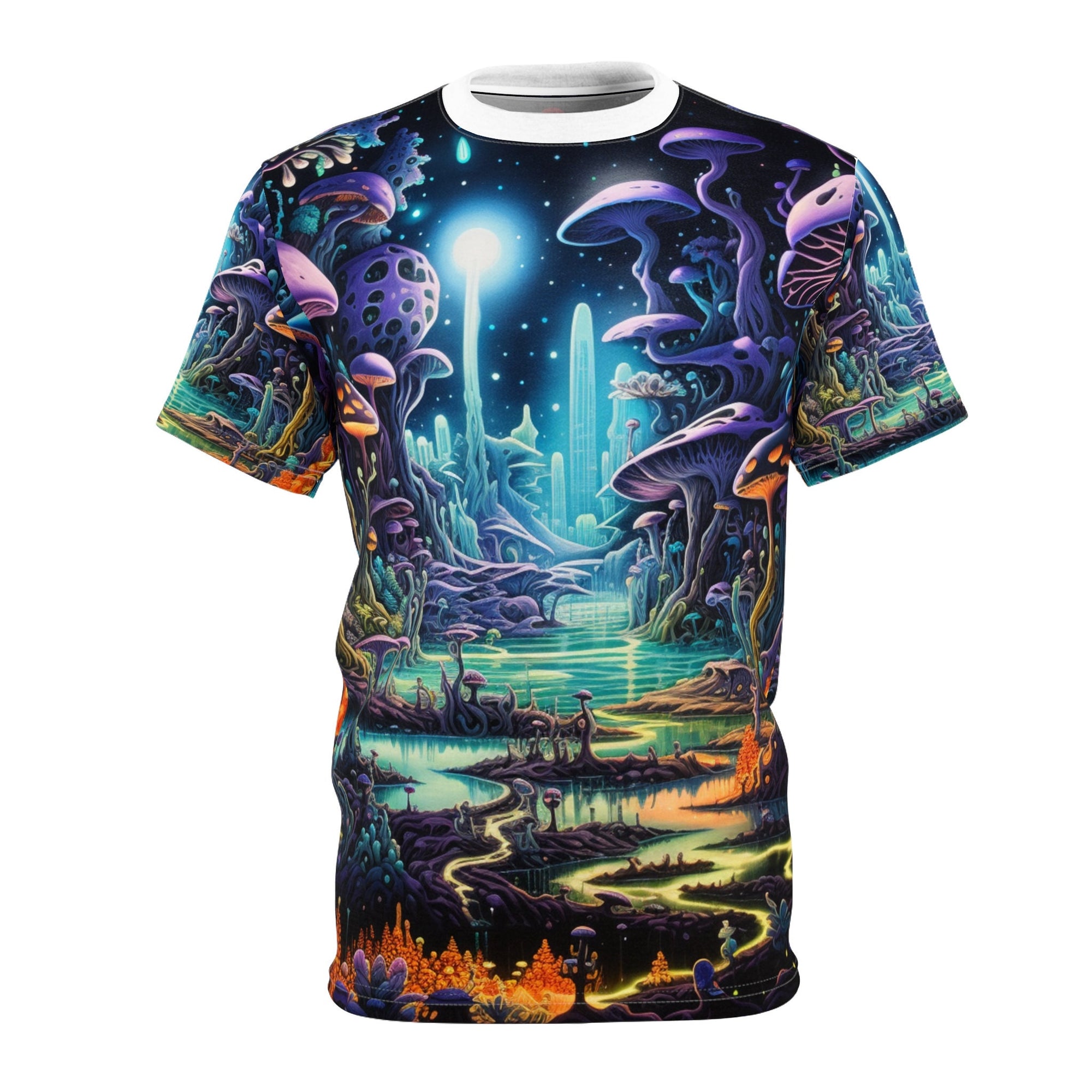 hippieartzone T-Shirt Elizabeth Cranwell - Unique Blacklight Fashion Tee